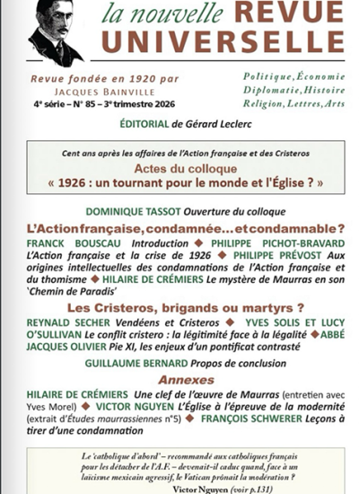 La Nouvelle Revue Universelle n°&nbsp;85